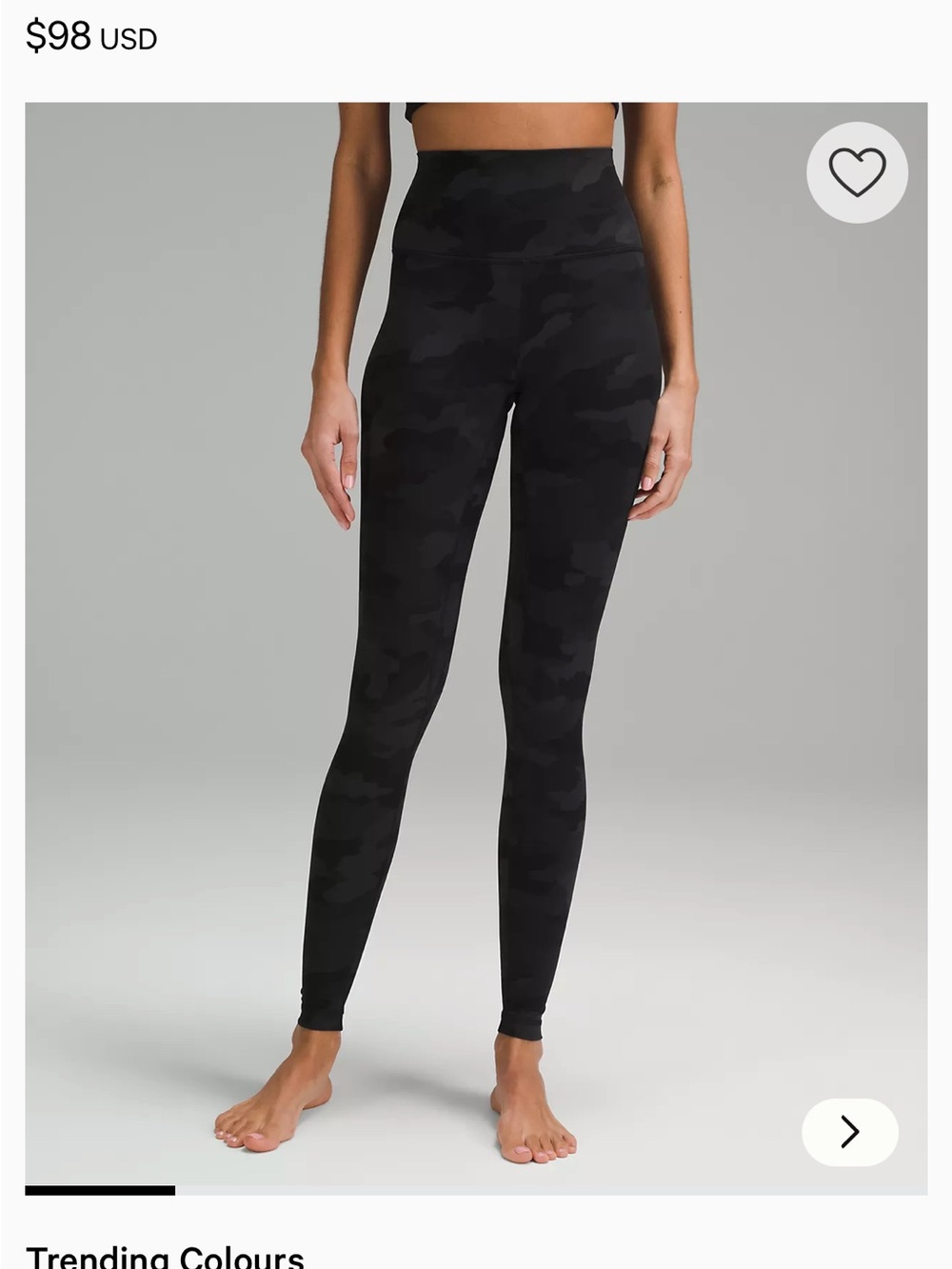 Lululemon Align 28” Camo Leggings – Size 0